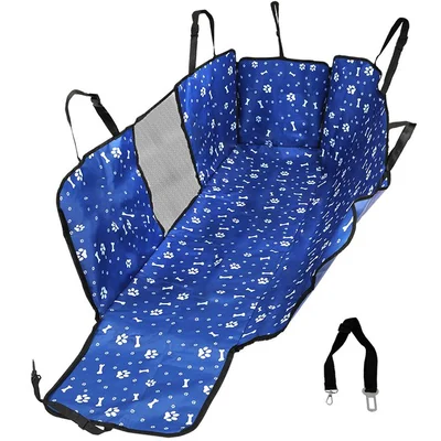 Pawz Pet Back Car Seat Cover Hammock Non-Slip Dog Puppy Cat Waterproof Rear Blue