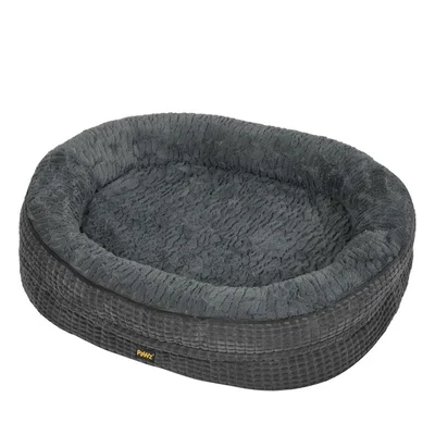 Pawz Orthopedic Plush Dog Bed Soft Washable Pet Bed Grey Cosy Cushion M Size