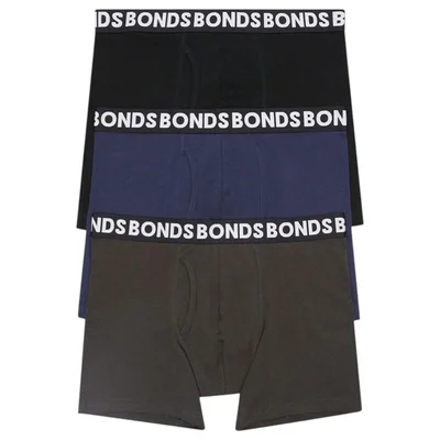 6 x Bonds Mens Everyday Mid Trunks Underwear Navy/ Khaki/ Black Undies