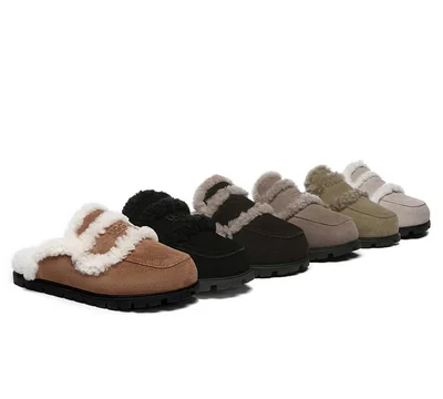 AUSTRALIAN SHEPHERD® UGG Slippers Women Sheepskin Wool Lined Soft Nonslip Remi