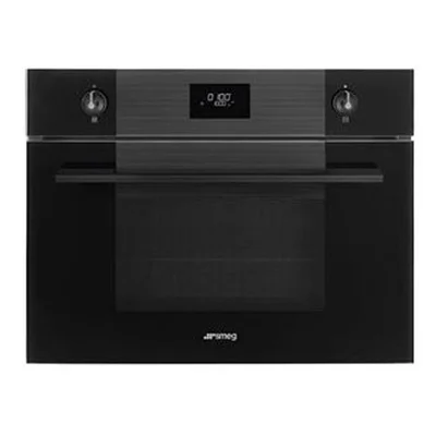 Smeg Linea Series Black Glass Combi Microwave Oven SFA4101SUN