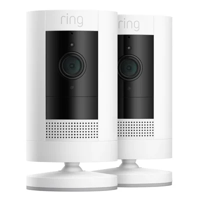 Ring Stick Up Cam Battery Full HD Security Camera 2 Pack (3rd Gen) - White