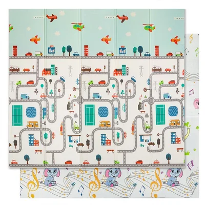 Bopeep Kids Play Mat Baby Crawling Pad Floor Foldable XPE Foam Non-slip Car