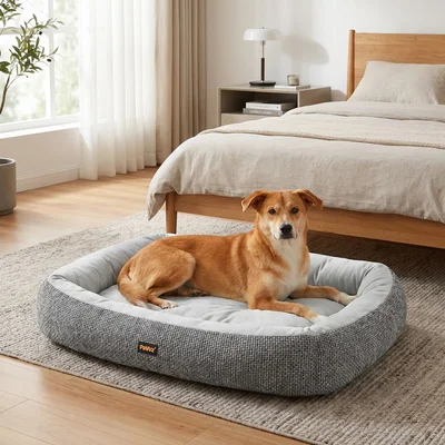 Pawz Pet Bed Washable Plush Orthopedic Soft Non Slip Mat Indoor Pet Cushion L