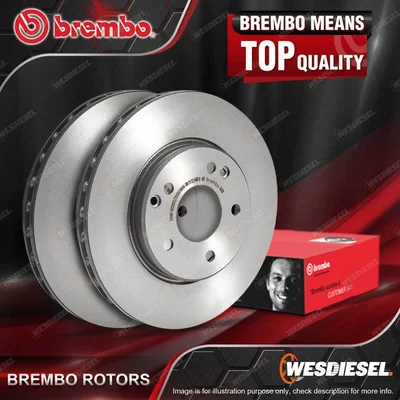 Pair Brembo Front UV Coated Disc Brake Rotors 09.7826.11 Diameter 257mm