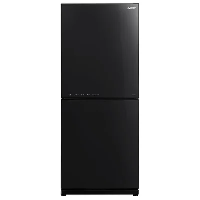 Mitsubishi Electric 421L Bottom Mount Refrigerator Brilliant Black Glass MR-H...