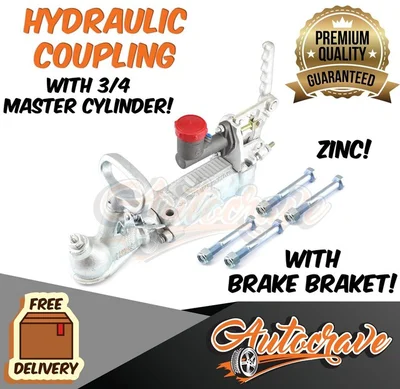Trailer Hydraulic Coupling Hitch Master Cylinder Brake Bracket Caravan Car 2T